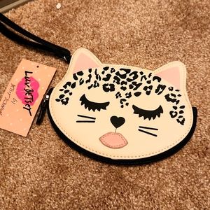 Betsy Johnson Cat Wristlet